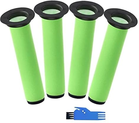 Wivplex Replacement Washable Dirt Bin Stick Filter, for Gtech, for Air Ram MK2 K9 Cordless Vacuum Cleaner Filters, Accessoties 4 1 Cleaning Brush Rag Home Vacuum Filter Pack