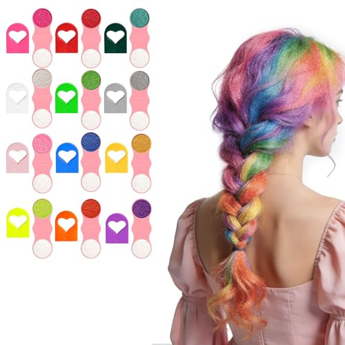 Haarkreide für Mädchen Set, 12 Farben Auswaschbare Haarfarbe Stifte，Haarkreide für Kinder，Temporäre Haarfarbe, Geburtstagsgeschenk für 5-15 Mädchener (Perlglänzend)