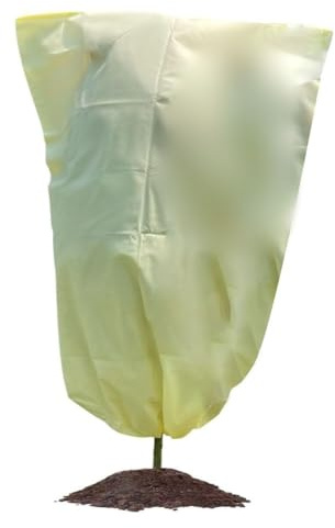 QOXEZY Pflanzenabdeckungen Frostschutz mit Reißverschluss und Kordelzug, Wiederverwendbare Baumabdeckungen 300x300cm Vliesstoff für Große Bäume und Topfpflanzen