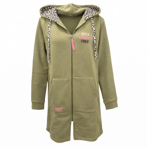 Zwillingsherz Hoodiejacke Hoodiemantel Jacke Cardigan Pullover Damen Hoodie Sweatshirt Übergangspullover Herbst und Wintermode Frauen Größe S bis XXL