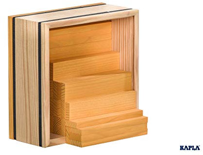 KAPLA – Set mit 40 gelben Bauklötzen – Holzspielzeug, Baukasten, ab 2 Jahren