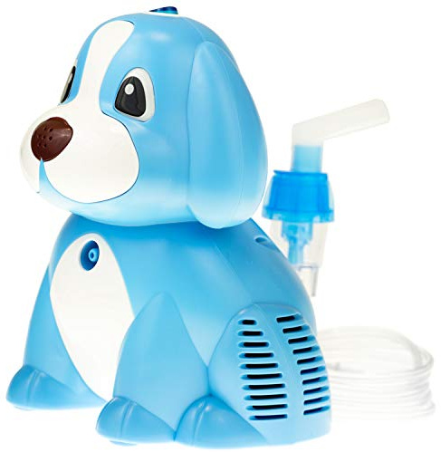 Omnibus BR-CN171 Puppy Elektrischer Inhalator Hündchen Inhaliergerät Set für Kinder und Erwachsene Vernebler Inhalation Maske für Erwachsene und Kinder (Blau)