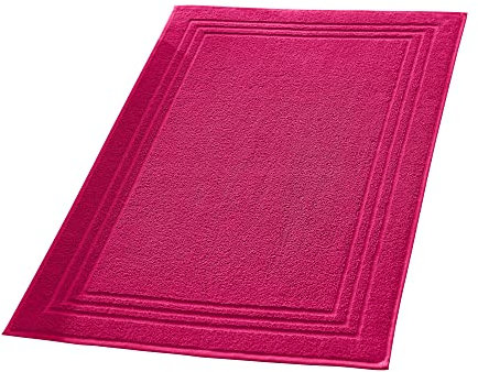 Erwin Müller Badteppich, Badematte, Duschvorleger Heidelberg 100% Baumwolle pink Größe 50x80 cm - sehr weich, schnell trocknend, strapazierstark