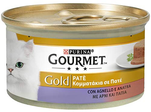 GOURMET Gold Cibo Umido per Gatti Adulti Paté con Agnello e Anatra 24 Lattine da 85g