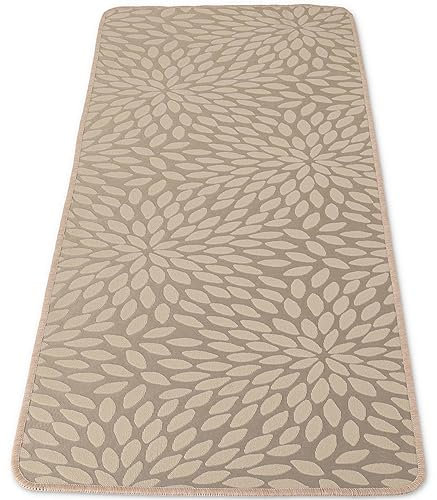 Casatessile Ariel -Tappeto Cucina Made in Italy, Antiscivolo, Lavabile - Passatoia Cucina - Larghezza 50 cm, Lunghezza 340 cm - Beige