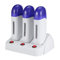 Sonew Mini Enthaarungswachs Heizung, Roll-on Wax Heater Tragbare Patrone Wachs Enthaarung Wärmer Heizung Wachsen Körper Haarentfernung Maschine(Triple Waxing Heaters)