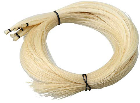 Yibuy 35g 83cm weißes Pferdehaar für Violinbogenersatz