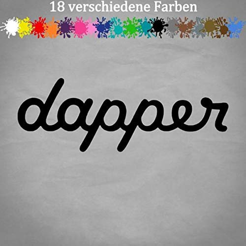 dapper Sticker 20x7cm Auto Kleber Szene Sticker Decal JDM Shocker in 18 Farben 70-Schwarz