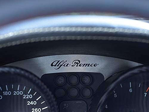Interieur Stahlabdeckung für Alfa_Romeo GTV & SPIDER (916) - 1 Stück Instrumententafel Emblem Platte Zubehör Edelstahl Gebürstet Blenden Cockpit Dekor