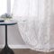 Delien Voile Ausbrenner Gardine mit Äste Muster transparenter Vorhang mit Schlaufen Wohnzimmer Gardinenschals BxH 140x225cm Weiß 1 St.