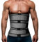 Hidyliu Herren Workout Taillentrainer Neopren Korsett Sauna Schweiß Trimmer Cincher Bauchweg mit Gürtel, Grauer Taillengürtel, X-Large