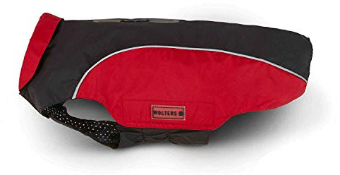 Wolters Regenjacke Easy Rain für Dackel, Größe:48 cm, Farbe:schwarz/rot