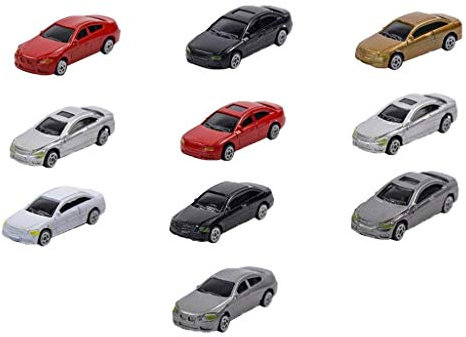 Colcolo 10 Pezzi di Modellini di Auto in Scala Dipinta Ho 1:75 Edifici