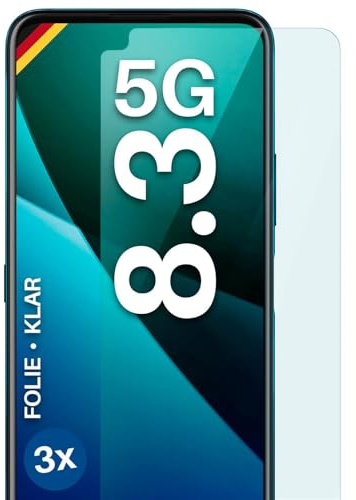 moex für Nokia 8.3 5G Schutzfolie Displayschutz Folie Ultra-klar HD 0,2 mm kompatibel mit jeder Hülle, Anbringen ohne Blasen, Handyfolie Extra Kratzfest, FlexProtect 3 Stück