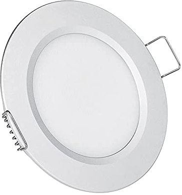 acegoo Einbaustrahler LED Ultra Flach 12V Einbauleuchte Spot Dimmbar Einbauspot 2,5W 215LM Warmweiß für Wohnmobil Boot Wohnwagen Küche Bad Möbel Schrank, 3000K Silber 1 Stück