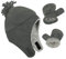 Durio Baby Mütze und Handschuhe Set Junge Wintermütze und Fäustlinge Warmes Gefütterte Fleece Mütze Kappen Ohrenklappe Kleinkind Kinder Mädchen Dunkelgrau 3-12 Monate