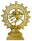 OSNICA Statue Herr der Tanz Natraj Shiva, 10 cm Messing, Gold, Skulptur