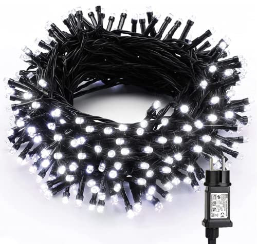 PhilzOps Navidad Luces de Hadas Exterior 20M 200 LED, 8 Modos Árbol de Navidad Blanco Frio Guirnaldas Luminosas Impermeable Cadena de Luces para Exteriores Interior Fiesta Boda Jardín Decoración