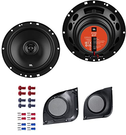 JBL Stage1 61F Lautsprecher mit Einbauset passend für FIAT Punto (188) 1999-2007 Türen vorne 400 W 165mm 2 Wege Koax