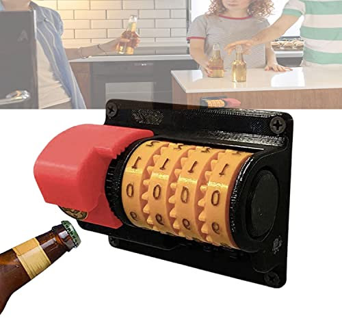 SHANZHUU Abridor de Botellas con Contador, Beer Counter Bottle Opener, Abridor de Botellas de Cerveza Manual Creativo, Montaje en Pared, con Números Exactos, Regalo para el Día del Padre