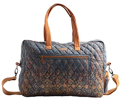 Maison d' Hermine Wochenendtasche für Damen, Baumwolle, gesteppt, Reisetasche, Übernachtungsgepäck, Wochenendtasche für Herren, Fitnessstudio, Sport, Geschenke, Reisen, Geschäftsreisende