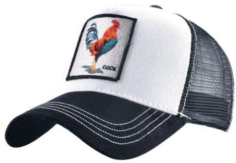 ZXRSJBL Baseballmützen für Männer und Frauen, Unisex Tier Mesh Trucker Hut Square Patch Baseball Caps，Snapback Embroidered Patch Baseball Caps