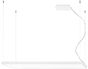 Sollux TH.165 Kronleuchter TUULA L weiss 3000K Aluminium 50W L: 130cm B: 40cm H: 150cm