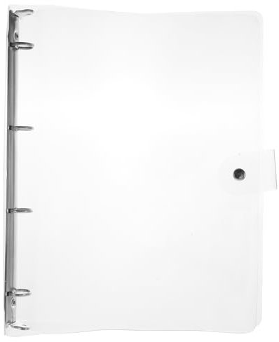 Transparenter A4-Ordner, PVC-Budgetordner mit Druckknopfverschluss, 4-Ring-Einband für Lose BläTter, für Reiseplaner, Tagebuchseiten (PersöNliches A4, Transparent)