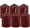 HS Candle Wachskerzen Stumpenkerzen Braun Ø4cm x 6cm (6 Stück) Teelicht Durchmesser, in vielen Farben - Hergestellt in EU - Kerzen Blockkerzen - Wachs