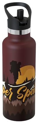 Sparrow Insulated Water Bottle Kids 500ml - FlipFlow Metal Water Bottles with Straw Lid - BPA Free - Leakproof Stainless Steel Flask for Sport, School, Outdoor, Travel