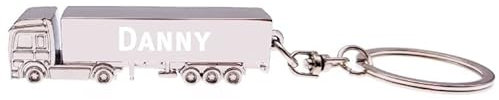 LKW-Schlüsselanhänger mit Namen - Silber - Danny, silberfarben