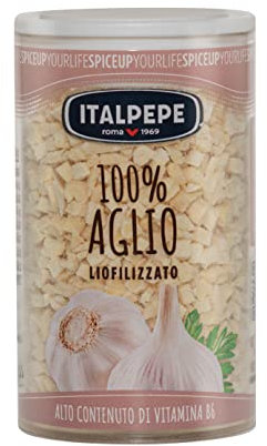 Italpepe, Aglio Liofilizzato, Alto contenuto di Vitamina B6, Ideale da Utilizzare per la Preparazione di Pasta, Risotti, Zuppe e Secondi, Senza Aromi e Conservanti