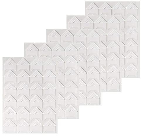 LICQIC Photo Corners Self Adhesive, 240 pcs Scrapbook Photo Corner Stickers for Photo Albums Scrapbook DIY Craft, 10 Sheets White (Shape 1)