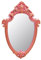 Eaoundm Miroir mural décoratif vintage en forme de bouclier Rose 41,9 x 28 cm