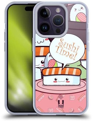 Head Case Designs Lachs Sushi Time Soft Gel Handyhülle Hülle kompatibel mit Apple iPhone 14 Pro