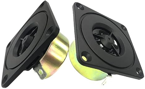 2Pcs 2 Inch Tweeter Hifi 8Ohm 4Ohm 10W Audio Speaker 52mm Square Tweeter Repair 4Ohm Loudspeaker Treble Speaker DIY Home Theater (Size : 2 Pieces-4Ohm)