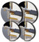 Abstract Style Round Metal Hob Covers 4-Piece Stove Plate Cooker Hob Covers for Electric Cookers Top Burner Gas Range Oven Protector Kitchen Tools Accessories Modern Cooktop Kitchen Decor