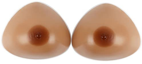 Vollence Une Paire de Formes de Seins en Silicone Triangle en Gel de Silicone Faux Seins pour Prothèses de Mastectomie Crossdressers Transgenres Inserts de Soutien-Gorge en Taille AA