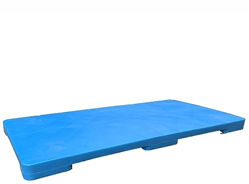 HJLKDYM Kunststoffpaletten, Lagerregale Aus Polyethylen, Gitterrost-Lagerregal Für Industrie Balkone Schränke Lagerhäuser Fabrik Werkstatt, Leicht Zu Bewegen (Farbe : Blau, Größe : 100x50x5cm)