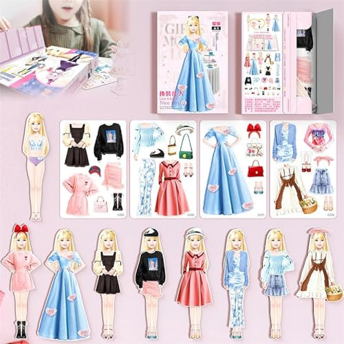 Magnetic Dress Up Baby, 2024 New Magnetic Princess Dress Up Paper Doll, Magnetic Dress Up Baby Paper Dolls, Magnetic Dress Up Dolls for Girls, Magnet People Clothes Puzzles Game for Girls Ages (#2)
