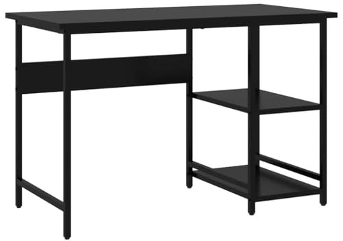 vidaXL Computertisch Industriell Schreibtisch Bürotisch Arbeitstisch Büro PC Tisch Laptoptisch Büromöbel Schwarz 105x50x72cm MDF Metall