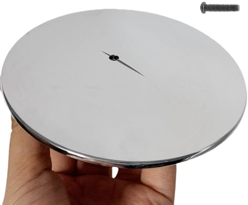 SopimusZ Abdeckhaube für Duschabfluss, Ø 115 mm, passend für viele Abflussgarnituren in Dusche und Badewanne, mit Schraube, Duschablauf Deckel, verchromtes ABS, Haube Abdeckung Dusche Ablauf