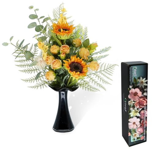 Oc'leaf Kunstblumen - Künstliche Blumen für Zuhause Geburtstagsfeier Garten Hochzeitsdeko, Kunstblumenstrauss Großer Sie Sich selbst Familie Freunden Mutter