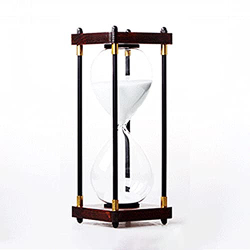 Sablier, 15/30/45/60 Minutes, 6 Couleurs, sablier décoratif for la Maison, sablier, Ensemble de sablier coloré, Horloge de Sable, minuterie de Cuisine, Gestion du Temps Incluse (60 Minutes) (Color :