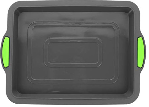 Casseruola in silicone Pirofila rettangolare Teglia da forno in silicone Padelle for lasagne for cucinare Cucina Torta Cena Banchetto Casa Grigio