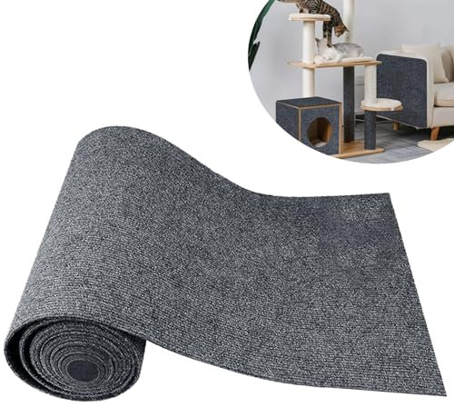 200 x 40cm Tapete Rascador para Gatos Autoadhesivo, Alfombra Tapete DIY Climbing Cat Scratcher Recortable Autoadhesiva, Alfombra Rascador para Gatos|Pared|Protector Sofa|Tela