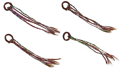 Beatifufu 4er Satz Bunte Kinderperücken Mit Zöpfen Kopfschmuck Für Festivals Und Partys Geflochtene Perücken Mit Haargummis Foto-requisiten