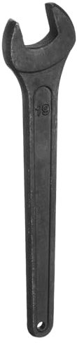 HARFINGTON Single Open Ended Spanner Wrench, 19mm, Thicken Carbon Steel Open End Wrench Tool for Automotive Repair and Furniture Assembly, Black
