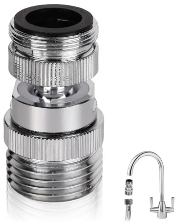 Garden Hose Faucet Adapter, Garden Hose Connector Brass Faucet Hose Adapter for Kitchen and Bathroom Sink Faucets