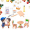 20 Stück Miniatur Wichtel Zubehör, 1/12 Puppenhaus Eier Nudelholz Küche Backen Set, Wichteltür Backset Dollhouse, Mini Küche Zubehör